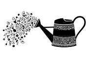 Floral Watering Can Design Bundle, an Illustration by Gaye Art (Thumbnail 12 of 31)