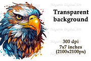Watercolor Eagle Logo art style, an Object Graphic by Negarin Digital Art (Thumbnail 5 of 11)