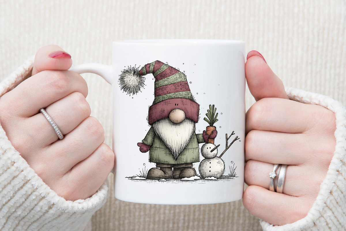 Whimsical Christmas Gnome Clipart, an Illustration by Sublimation Artist (Photo 5 of 6)