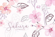Sakura collection, a Pattern Graphic by oKOLOstyle (Thumbnail 1 of 7)