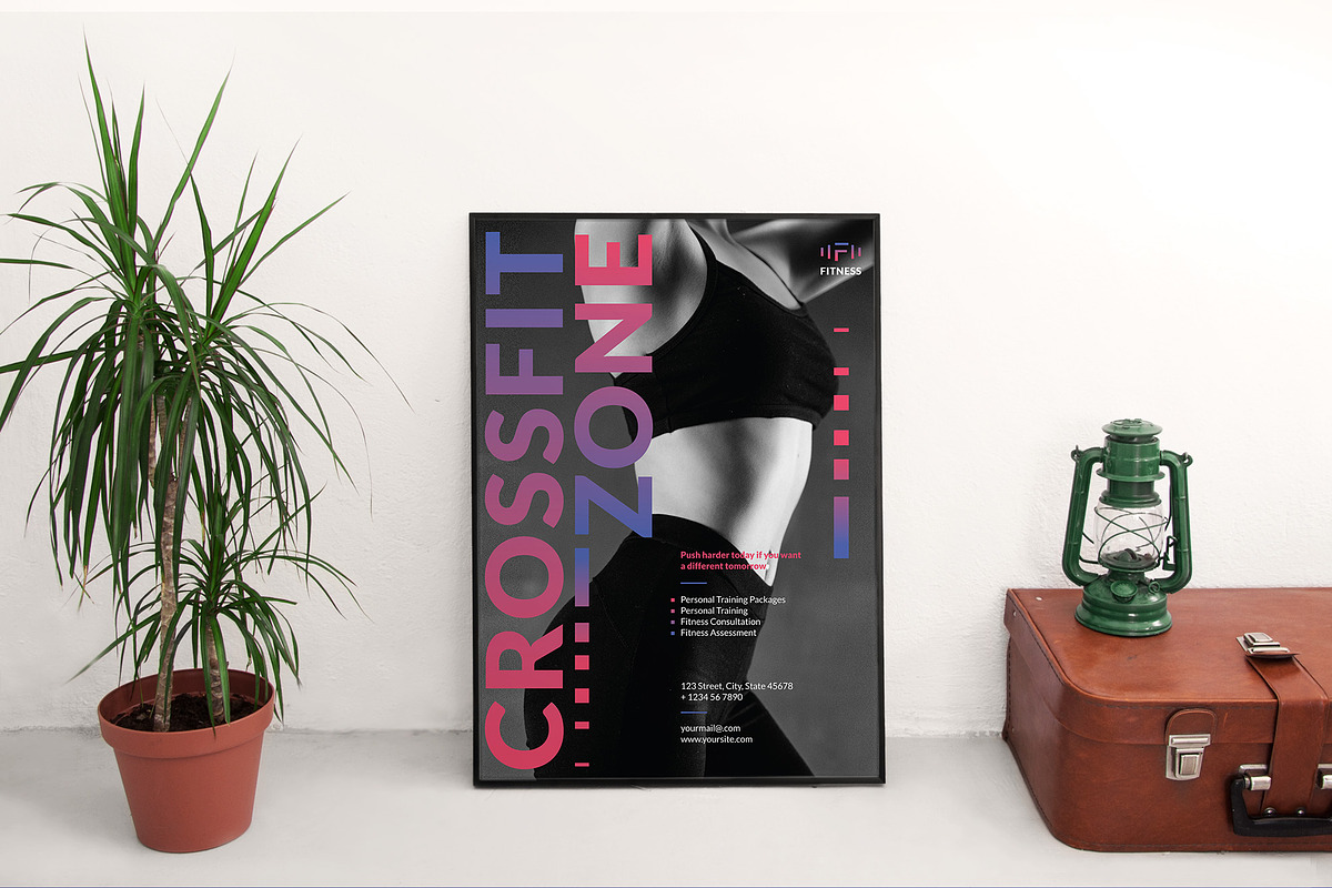 Fitness Studio Poster, a Flyer Template by TemplatesNow!