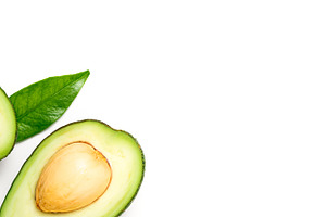 Avocado on white background, a Food & Drink Photo by LanaSweet