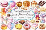 Watercolor Sweet Flavors Clipart, an Illustration by designcity5 (Thumbnail 1 of 5)