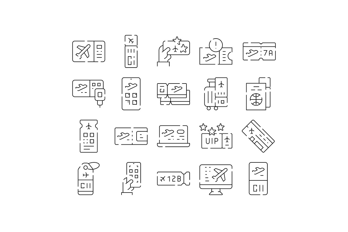 Air travel boarding pass and flight, an Object Graphic by pikepicture (Photo 1 of 3)