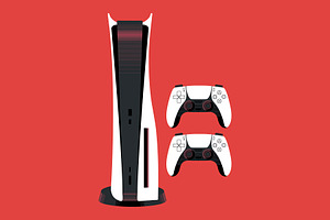 Video Game Console Vector