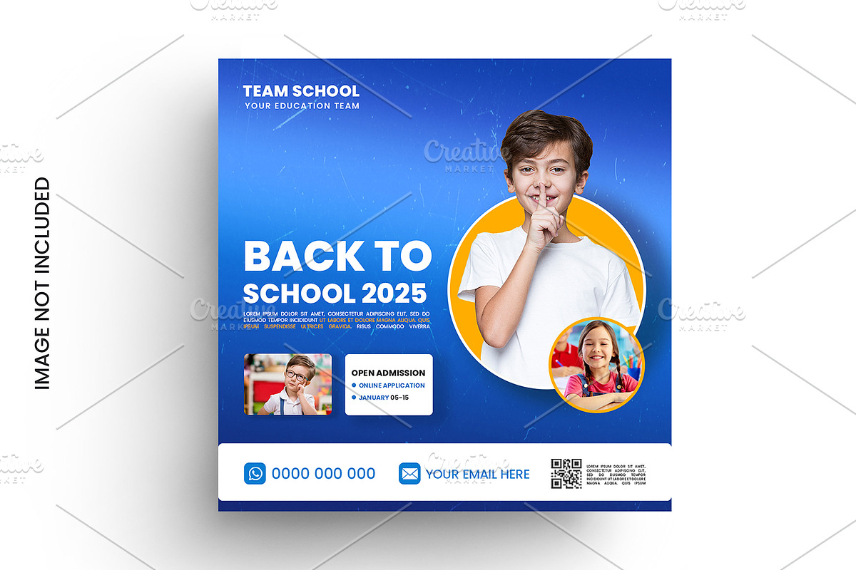 2025 Back to school instagram post, a Social Media Template by graphics city