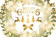 20% OFF! Floral Gold Christmas Pack, an Illustration by Chus Moreno Studio (Thumbnail 4 of 7)