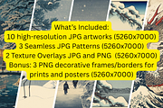 Ukiyo-e Winter Landscapes & Textures, an Illustration by Vandy Fullum (Thumbnail 2 of 9)