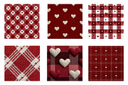 plaid valentines day digital paper, an Illustration by CreationArt (Thumbnail 5 of 5)