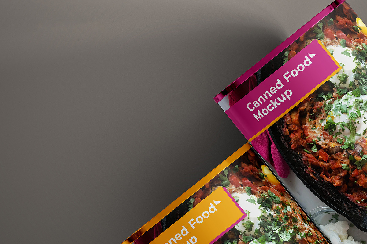 Canned Food Mockup 10 PSD Files, a Cups & Container Mockup by Muhazdinata (Photo 20 of 21)