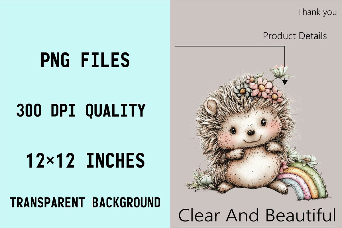 Whimsical Summer Hedgehogs Clipart, an Animal Illustration by SVGArt (Photo 9 of 9)