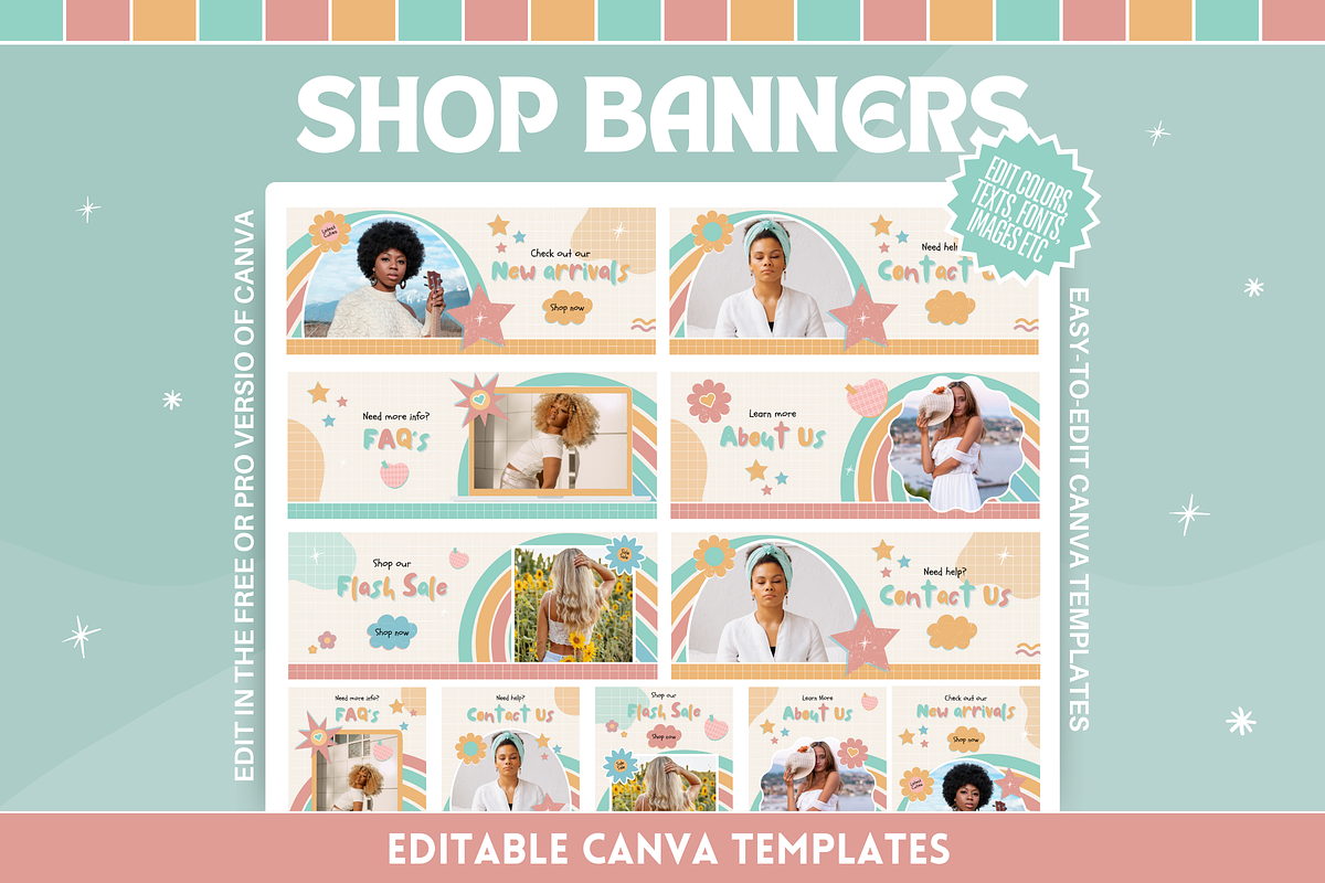 Shop Banner Templates - Boho Theme, a Shopify Template by SunshineStudioBoutique (Photo 1 of 9)