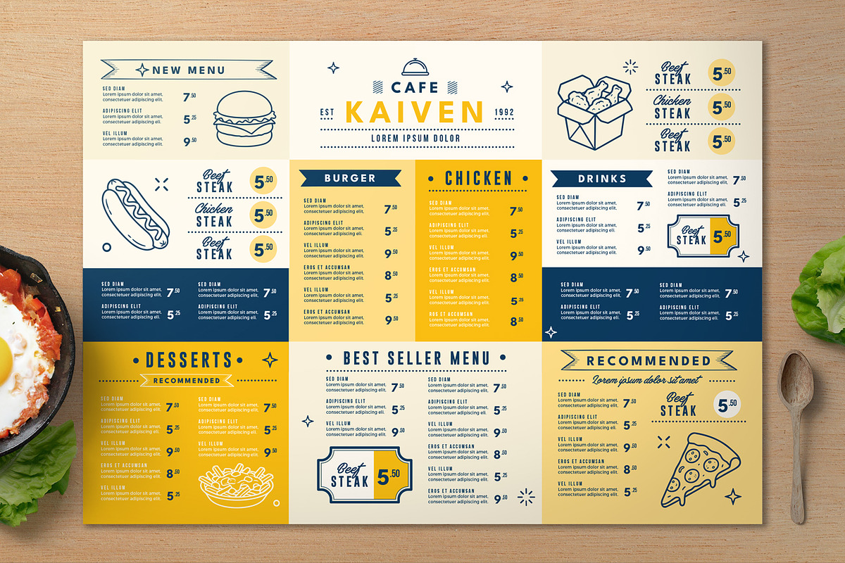 Simple Restaurant Menu Board, a Stationery Template by Aarley Kaiven (Photo 3 of 4)