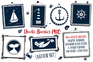 Doodle Brushes, Vector Pack