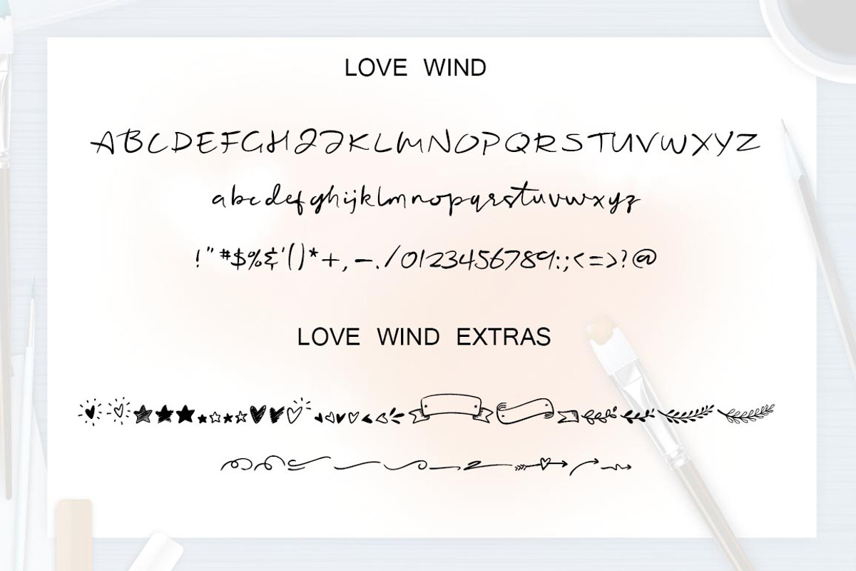 Love Wind font preview 5