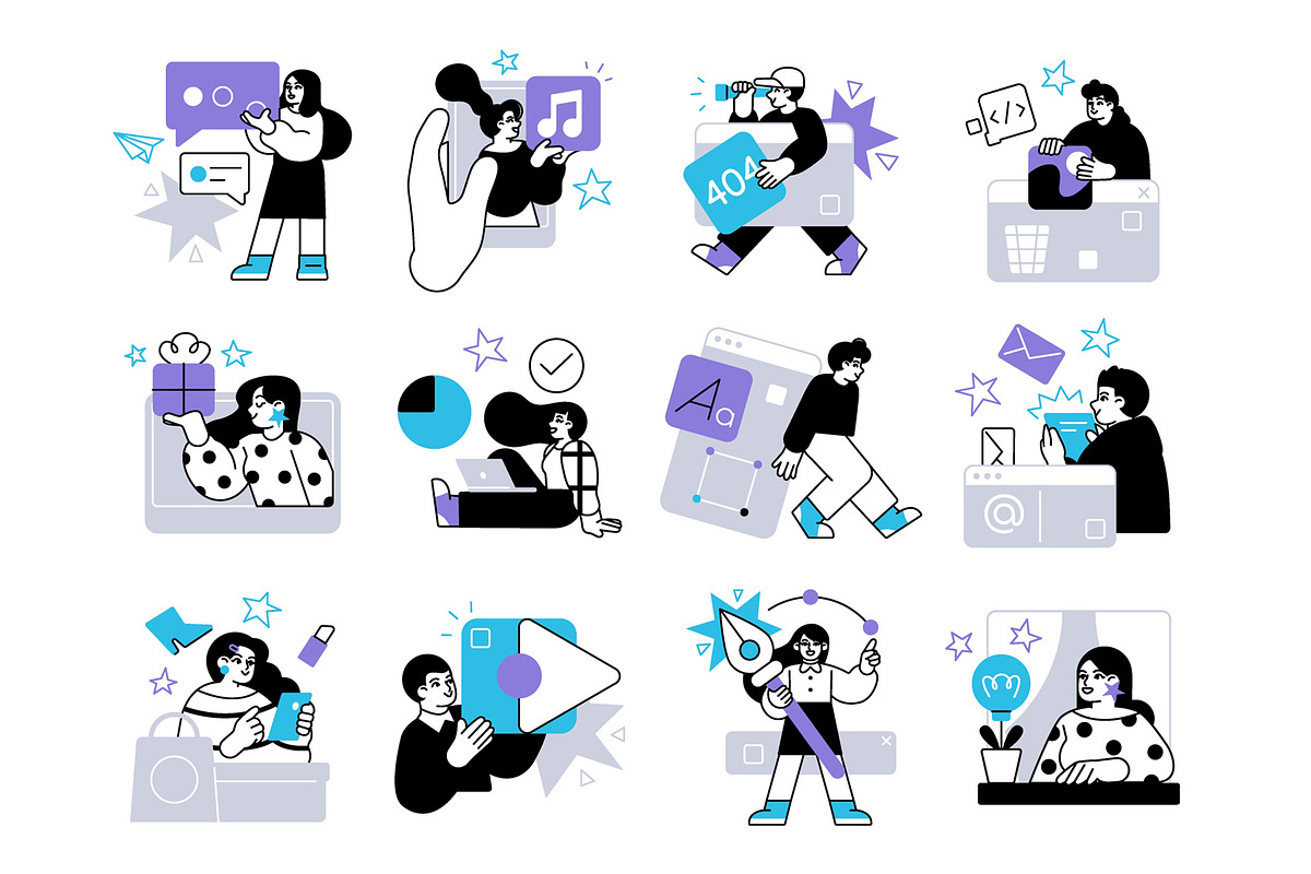 Social Media Marketing illustrations, a Work Illustration by StonePic (Photo 3 of 3)