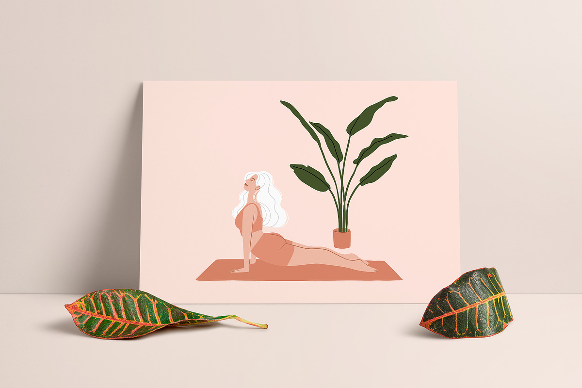 Yoga Poses Illustrations Collection, a Healthcare Illustration by Katerina Osa (Photo 5 of 12)