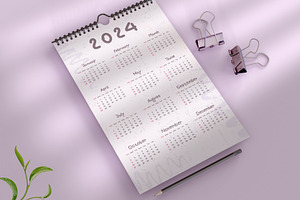 Hand Drawn Calender Design 2024