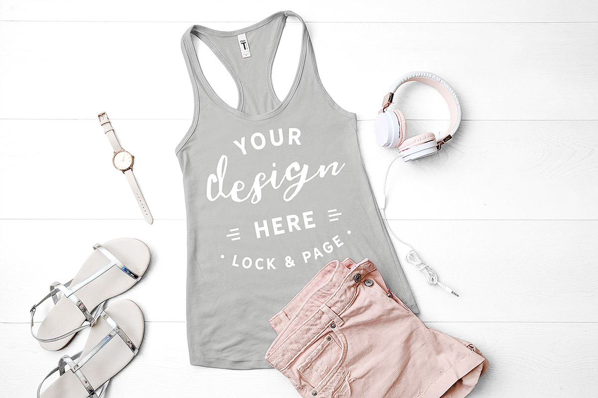 Next Level 1533 Tank Mockup Bundle, a Shirt Mockup by lock and page (Photo 30 of 35)