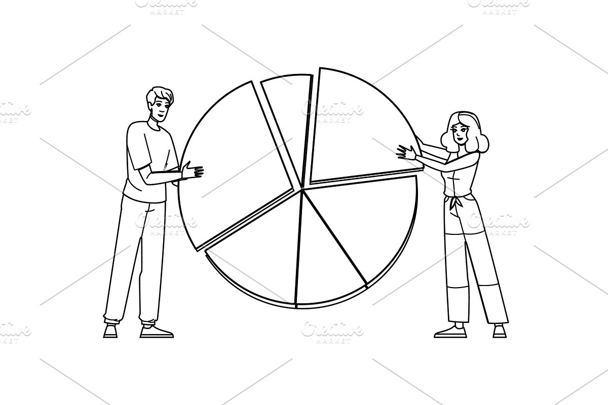 data market segmentation vector, a Person Illustration by pikepicture