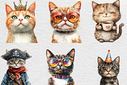 Quirky Cats Sublimation Clipart, an Illustration by Black Bird Studio (Thumbnail 5 of 6)