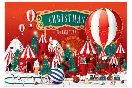 christmas winter wonderland vector