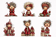 Whimsical Old Lady Birthday Clipart, an Illustration by DreamArtGraphic (Thumbnail 6 of 8)