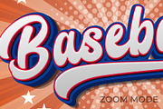 Baseball Text Effect 3D Style, a Layer Style Add-On by Mockmenot (Thumbnail 3 of 3)