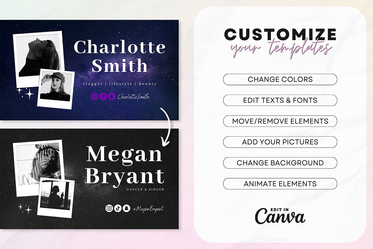 YouTube Branding Kit For Canva, a Social Media Template by OniriqveDesigns (Photo 8 of 10)