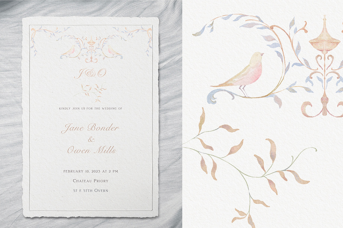 Watercolor Chinoiserie PNG elements, an Object Illustration by Sensual Art (Photo 7 of 8)