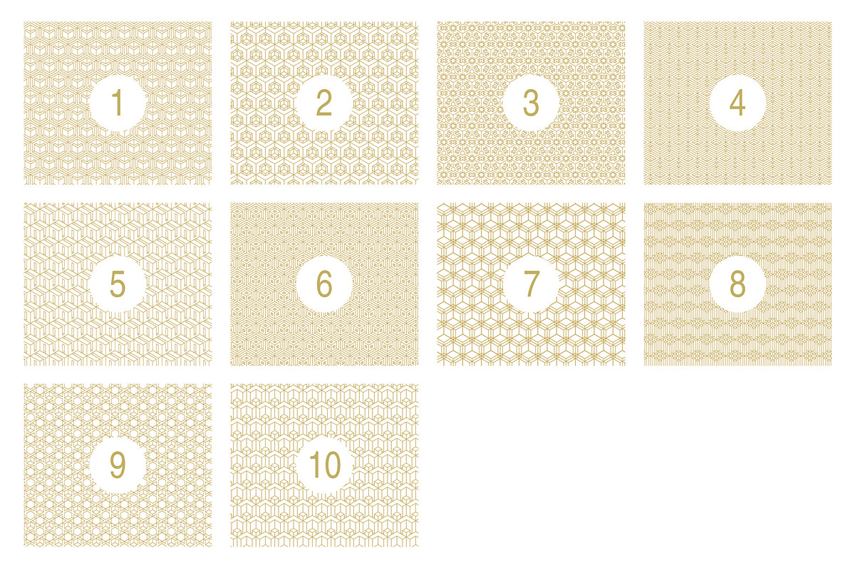 Geometric Golden Patterns EPS + JPG, a Pattern Graphic by Plaid4You (Photo 2 of 7)