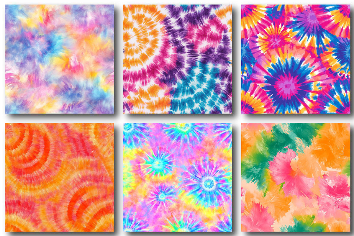 Colorful Tie Dye Seamless Patterns, a Pattern Graphic by designcity5 (Photo 2 of 5)