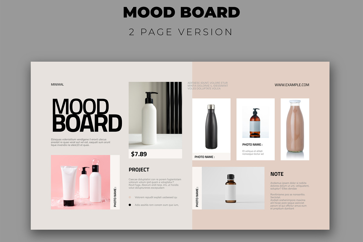 Mood Board Design Template, a Social Media Template by MightyDesign (Photo 2 of 6)