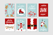 Christmas cards set with lettering, a Decorative Illustration by dv_illustration (Thumbnail 2 of 4)
