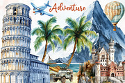 Adventure Around the World Clipart, an Illustration by Designworld (Thumbnail 1 of 6)