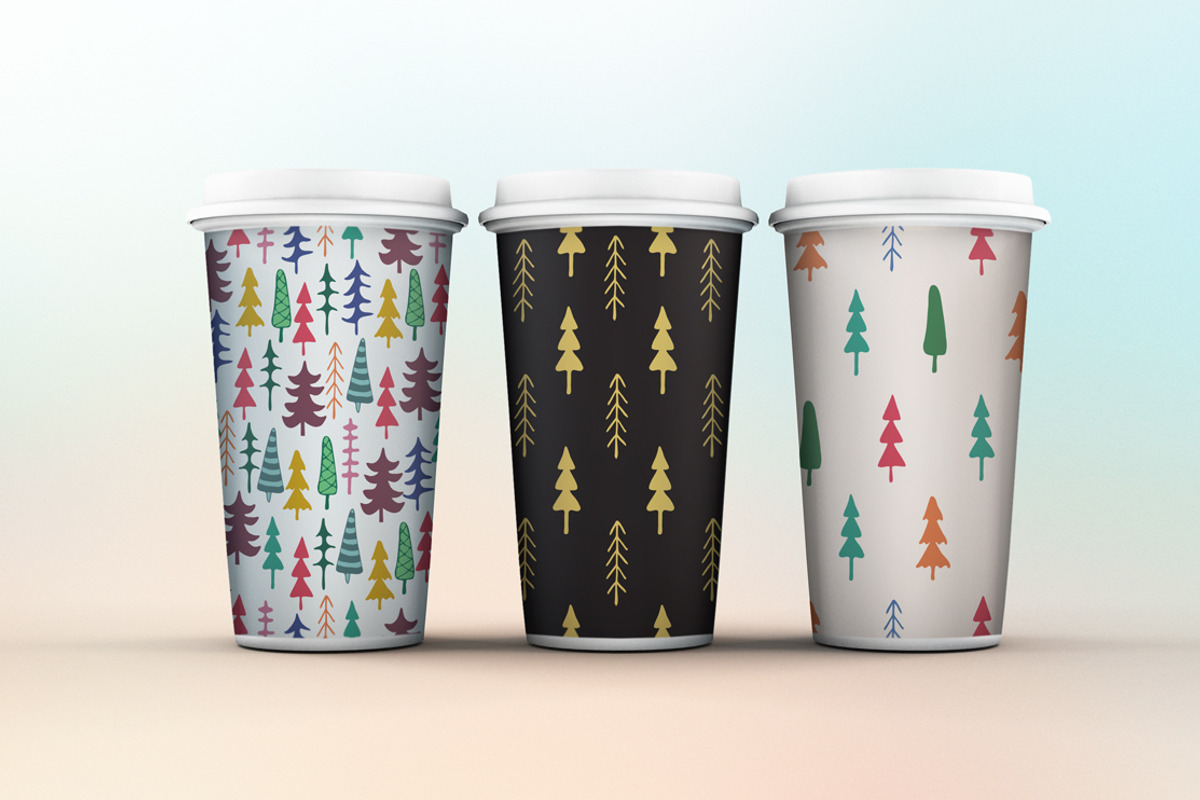 Hand-Drawn Spruce Seamless Patterns, a Pattern Graphic by IRSYART (Photo 7 of 9)