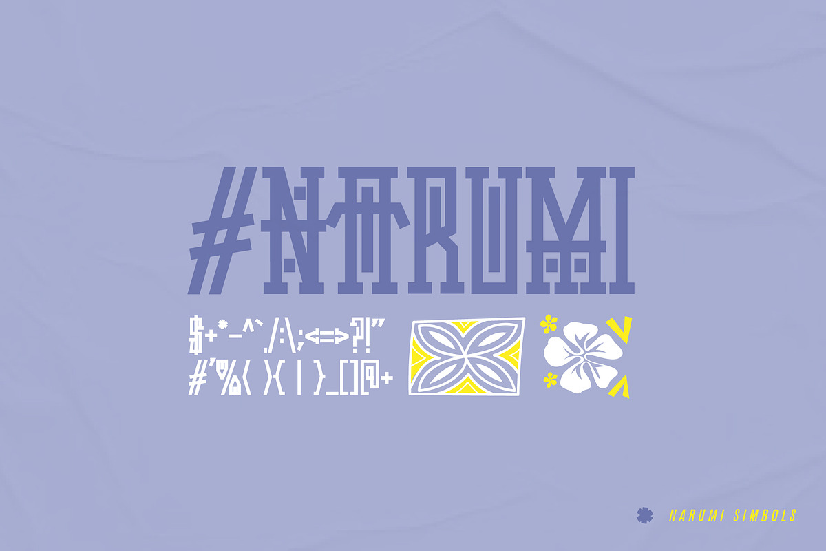 Narumi - Abstract Tribal Display, a Slab Serif Font by HipFonts (Photo 5 of 9)