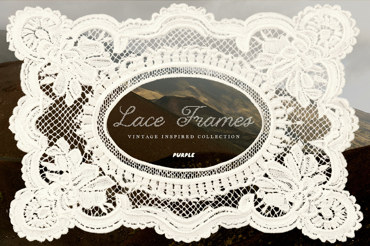 Lace Frames: Vintage Inspired Set, an Object Graphic by Purple (Photo 1 of 10)