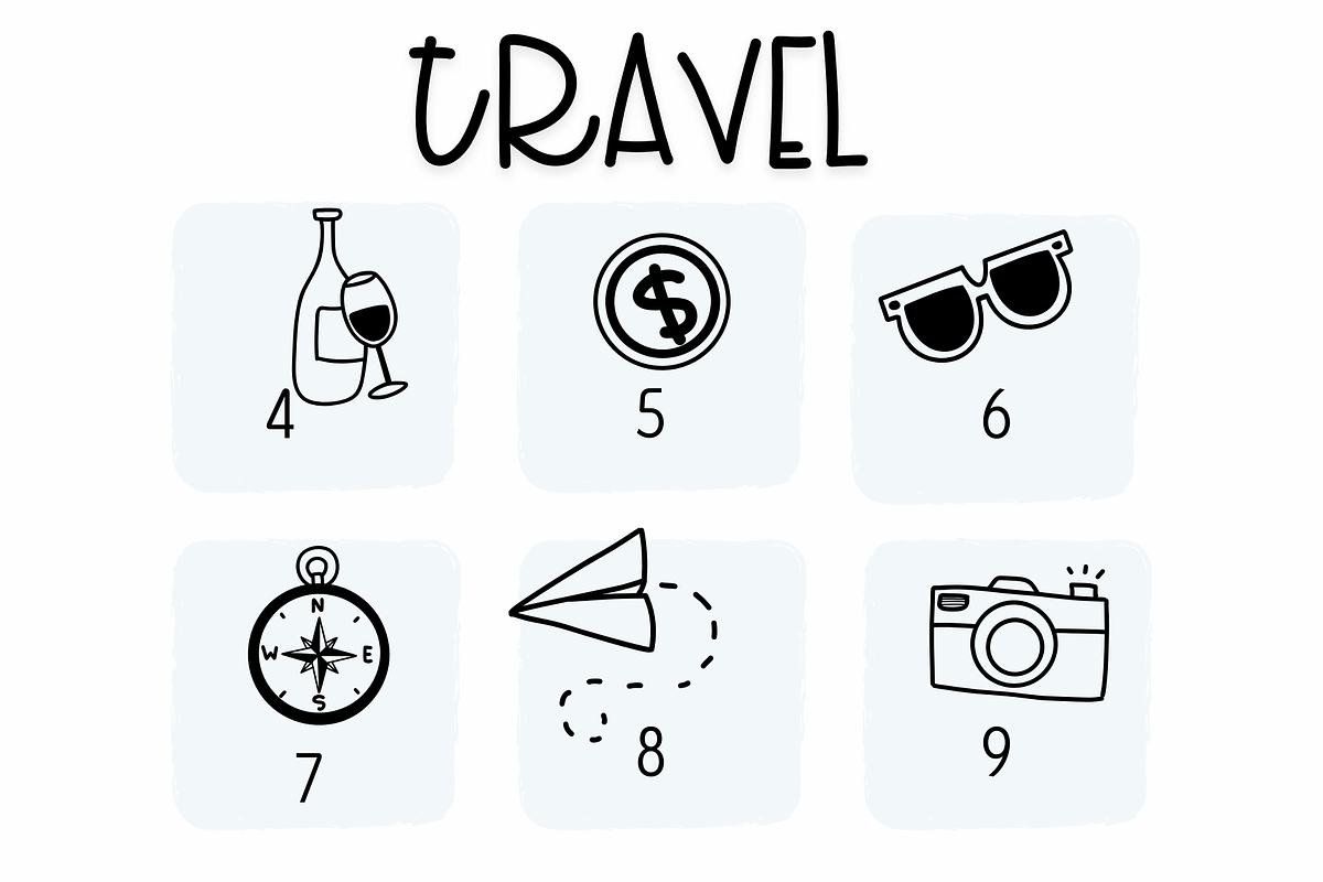 TRAVEL | Symbols Fonts, a Symbol Font by Sirinart (Photo 4 of 7)