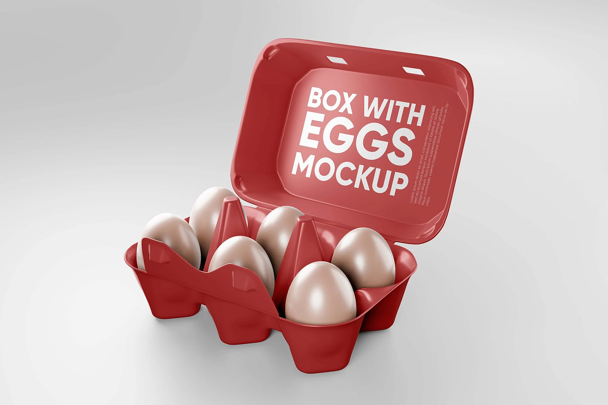 Boxes with Eggs Mockup, a Packaging Mockup by Hubzway (Photo 2 of 2)