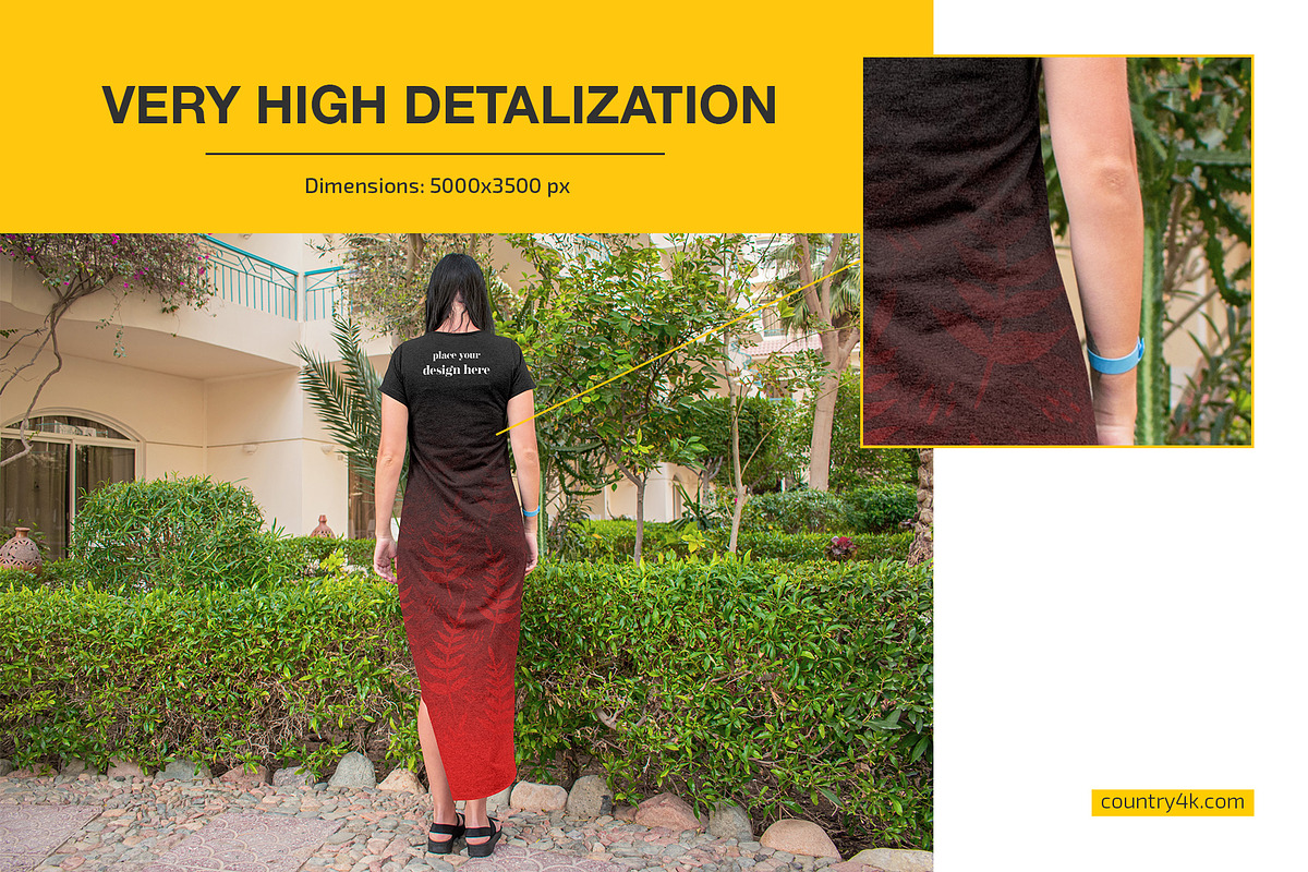 Fashion Female Dress Mockup Set, a Shirt Mockup by Country4k (Photo 2 of 4)
