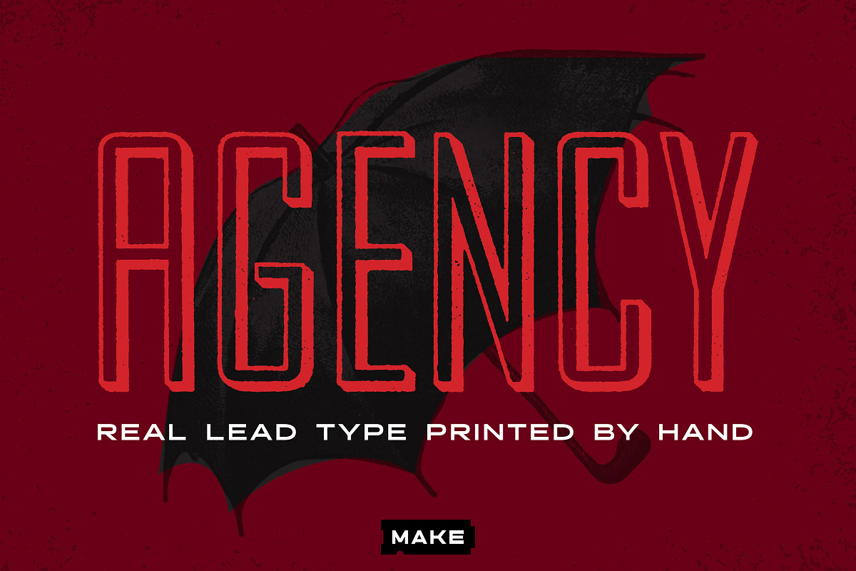 Letterpress Agency, a Font by Heavy Metal Type Co. (Photo 1 of 5)