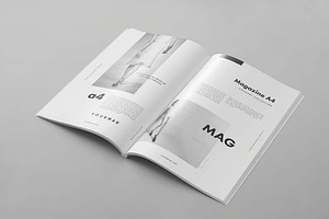 Open A4 Magazine Inner Pages Mockup