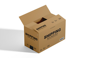 Shipping Box Packaging Mockup