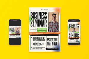 Art Deco Business Seminar Flyer Set, a Flyer Template by Aiyari Graphic