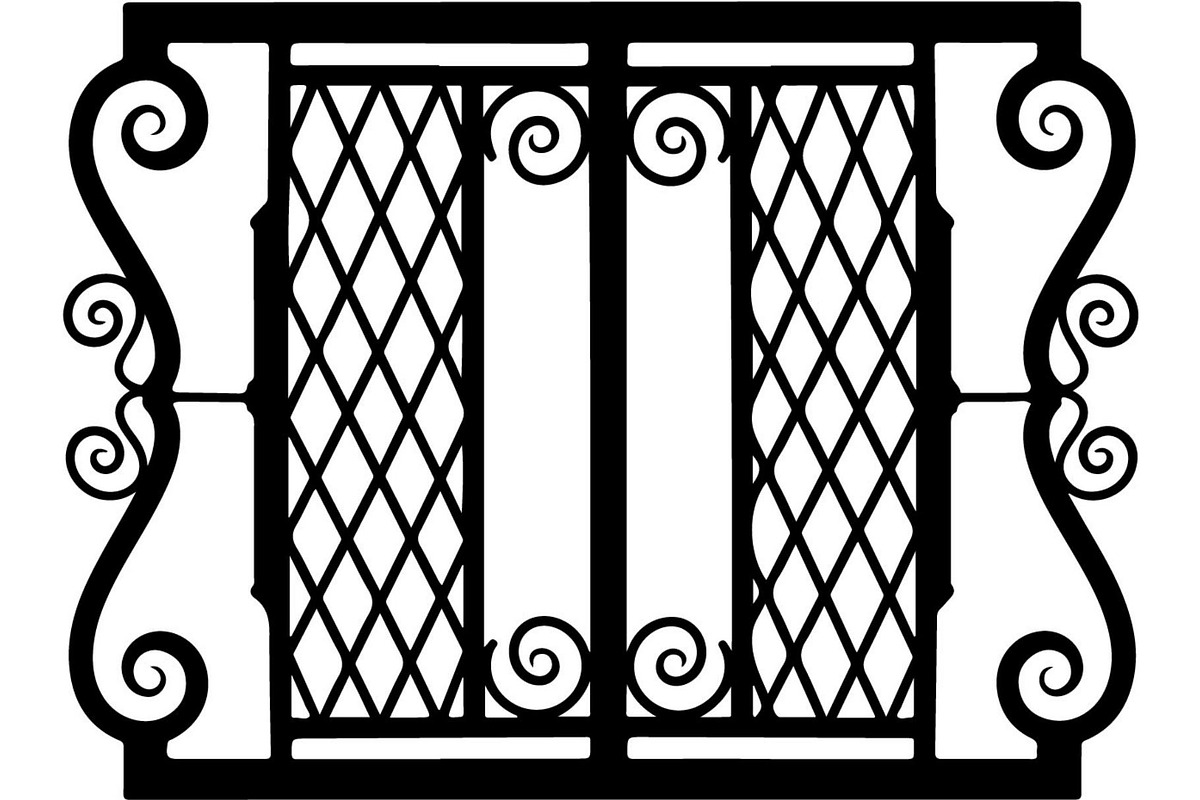 Decorative Iron Grill Scroll Panel, an Object Graphic by Creativeshirt (Photo 16 of 18)