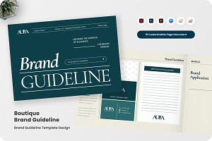 Boutique Luxury Brand Guideline, a Branding & Logo Template by twinstd
