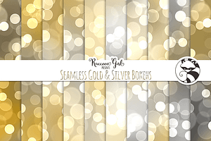 Seamless Gold & Silver Bokehs