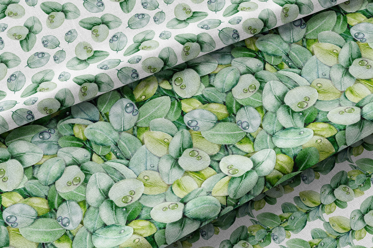Eucalyptus watercolor digital paper, a Pattern Graphic by Artmanata (Photo 8 of 11)
