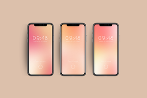 Warm Pastel Gradient Background Set